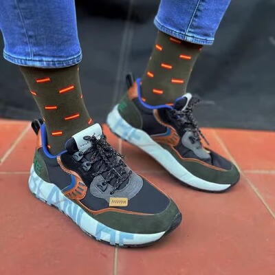 高端意大利维拉白男鞋潮流时尚白帆轻奢奢侈品拼色复古休闲跑鞋