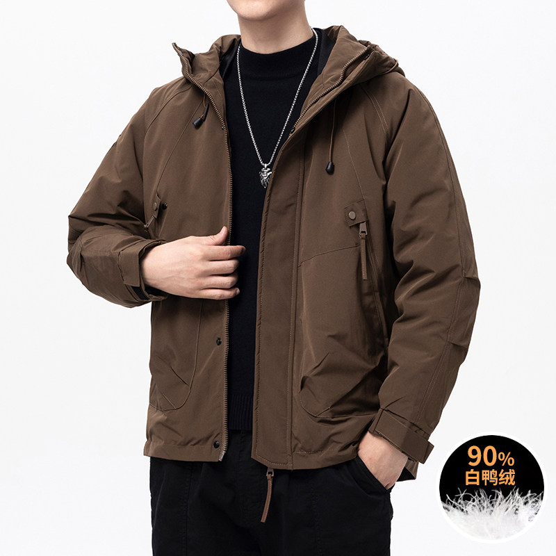 高端美式复古连帽羽绒服男冬季新款可拆卸内胆派克服保暖加厚外套,男装,羽绒服,淘宝优惠券,粉丝福利购,淘宝优惠卷