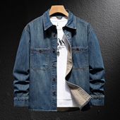 潮流水洗男装 2025新款 寸衣痞帅 男宽松休闲长袖 衬衫 秋季 牛仔衬衫