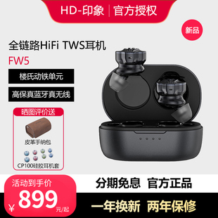 飞傲 FW5蓝牙真无线TWS一圈二铁独立解码 FiiO 新品 高保真蓝牙耳机