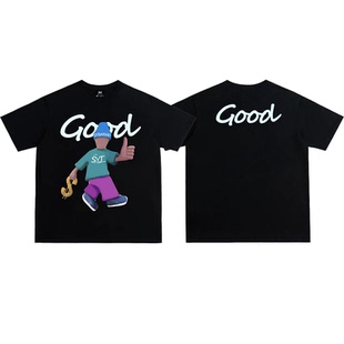 美式重磅潮牌Good男孩印花短袖T恤夏季宽松休闲纯棉百搭情侣上衣