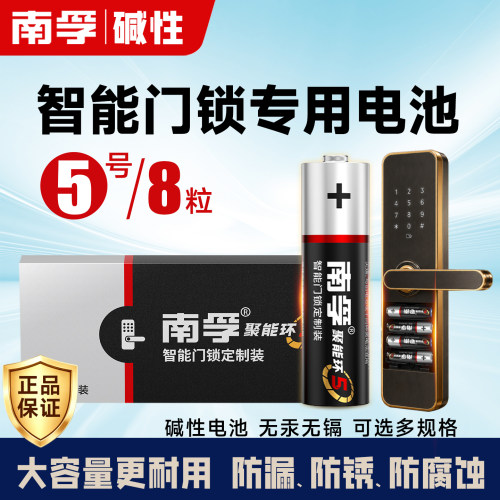 智能门锁5号碱性电池密码锁用
