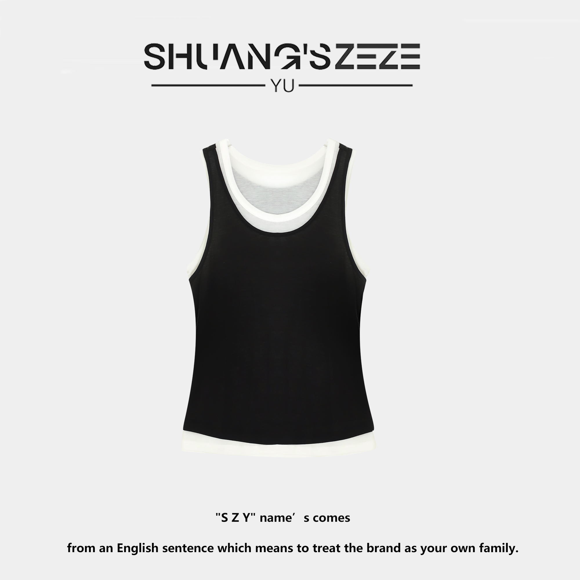 Shuang's Zeze Yü 美式羊毛天丝真两件百搭背心 YF823253 女装/女士精品 背心吊带 原图主图