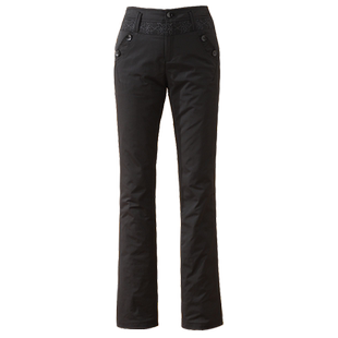 戈洛瑞丝羽绒裤女外穿冬加厚高腰可拆卸棉裤女冬白鸭绒保暖微喇裤