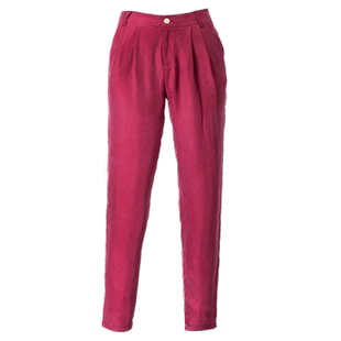 戈洛瑞丝重磅铜氨丝女裤夏薄款哈伦裤女高腰宽松九分锥形裤萝卜裤