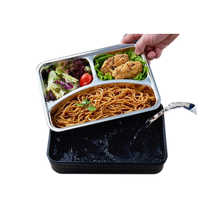 304不锈钢分格饭盒中小学生保温密封韩国儿童快餐便当盒四格五格