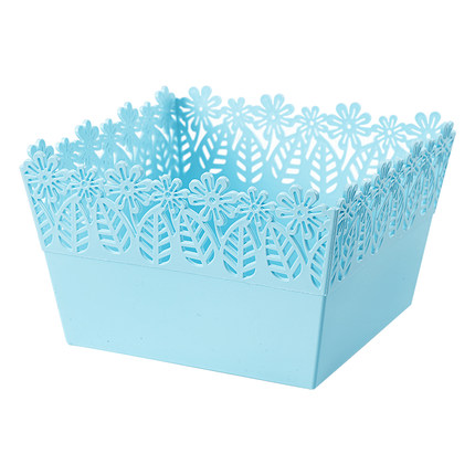 炫彩镂空花边水果篮创意欧式客厅零食糖果盘干果盘塑料果盆收纳篮