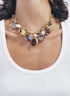 欧美大牌轻奢宫廷风项链耳环