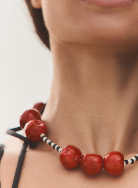 欧美甜美樱桃气质项链