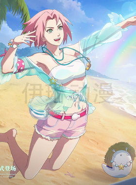 火影忍者 cos服夏日全新A忍春野小樱沙滩排球cosplay服演服二次元