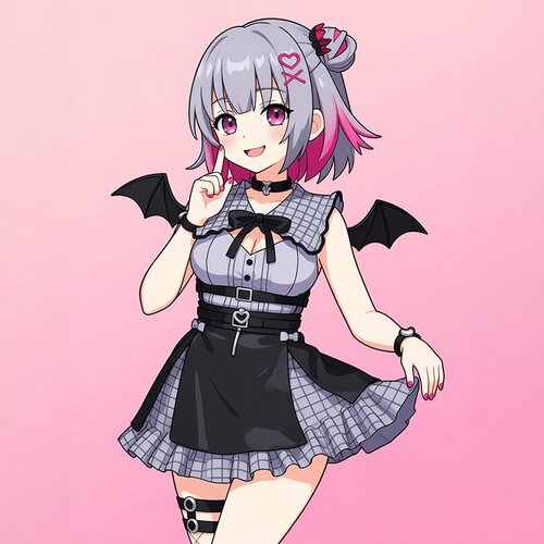 定制FNEX周防帕特拉虚拟主播cos服女仆装cosplay服泡泡袖格子日常