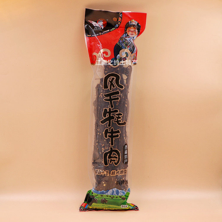 西藏特产岗措风干牦牛肉干高原特色手撕耗牛肉五香麻辣500克袋装
