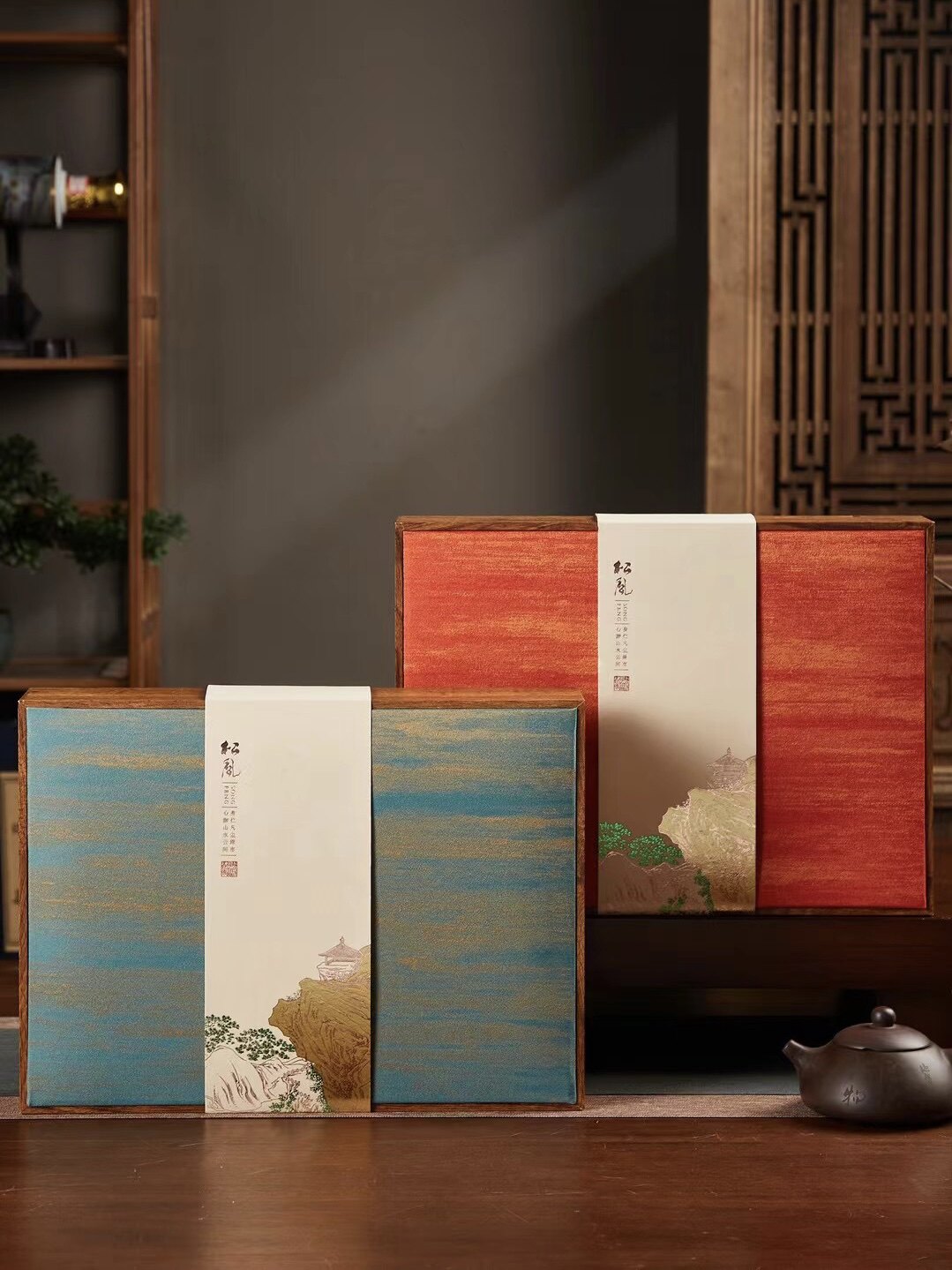 布艺普洱茶包装盒福鼎老白茶七子饼100/200/357g装单双饼空礼品盒