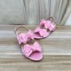 Lady 圆头蝴蝶结纯色粗跟甜美一字扣凉鞋 Shoes外贸原单童鞋 时尚