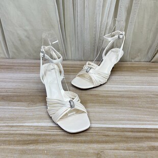 Shoes外贸原单女鞋 凉鞋 新款 方头纯色词根百搭一字扣时装 时尚 Lady