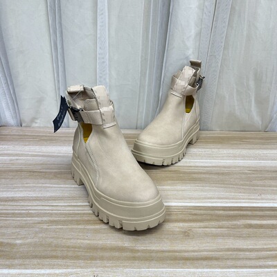 圆头厚底显瘦小短靴马丁靴