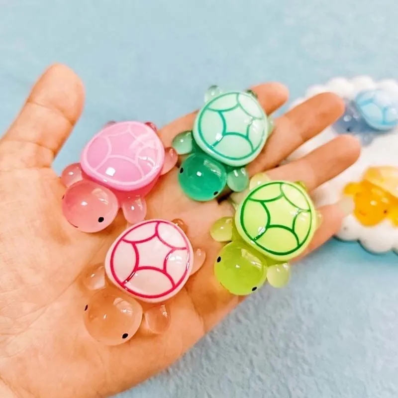 大号夜光彩色小乌龟树脂仿真大乌龟摆件儿童玩具礼物盲盒桌面摆件