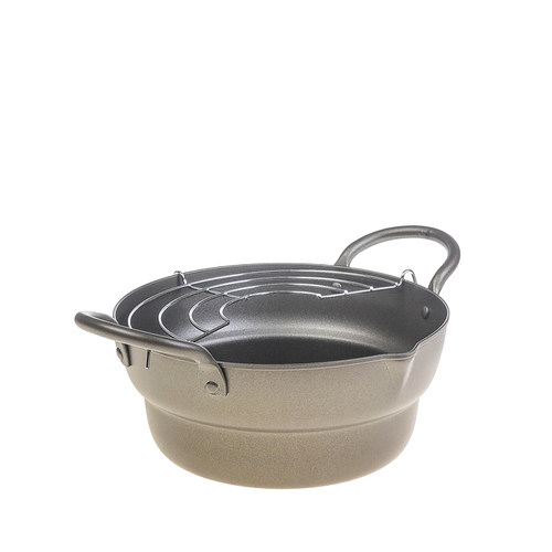 进口日式风天妇罗熟铁迷你油炸锅