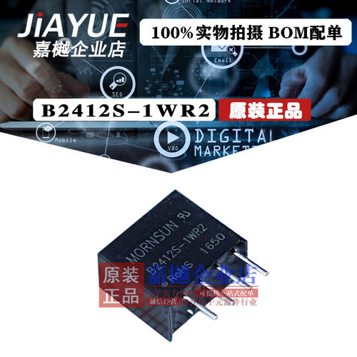 全新原装进口 B2412S-1WR2 DC-DC电源模块24V转12V SIP4