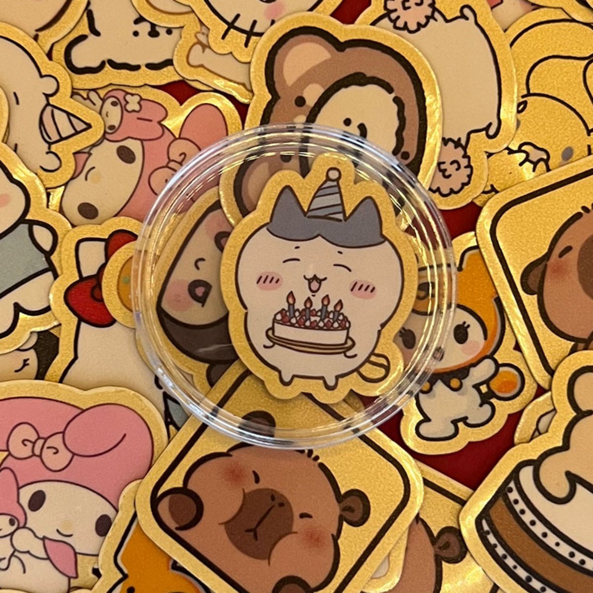 足金999 吉伊卡哇小八乌萨奇chiikawa黄金手机贴谷子金片,3C数码配件,手机贴纸,淘宝优惠券,粉丝福利购,淘宝优惠卷