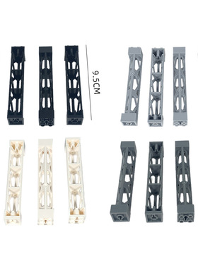 国产30517支撑立柱2x2x10小颗粒积木底板建筑轨道支撑架配件58827