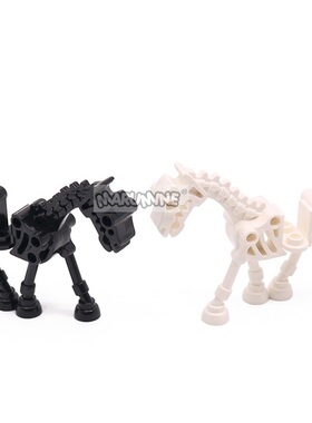 适用乐小高积木中世纪人仔骷髅军团坐骑兵古罗马士兵战马 59228