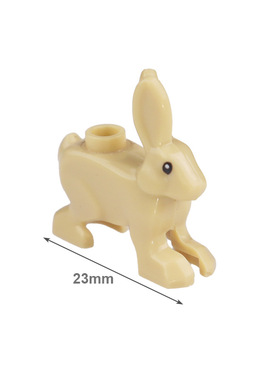 小颗粒积木大小兔子 29685 66965pb01小动物场景农场牧场兼容乐高