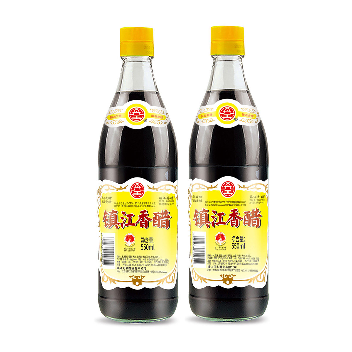 丹玉镇江优质k型香醋550ml 蘸料醋炒菜家庭调料 传统老味道不添加