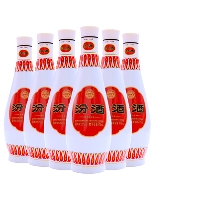 杏花村汾酒53度乳白汾酒475mlX6乳玻汾高度清香型纯粮食白酒6瓶装