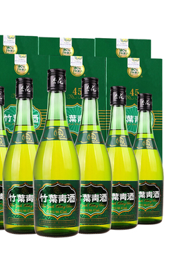 45度牧童竹叶青酒475ml整箱6瓶礼盒装山西杏花村汾酒国产露酒