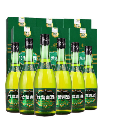 45度牧童竹叶青酒475ml整箱6瓶礼盒装山西杏花村汾酒国产露酒
