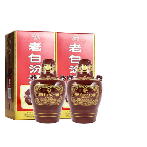 【官方授权】汾酒42度经典10老白汾酒450mLX2清香型白酒2瓶礼盒装