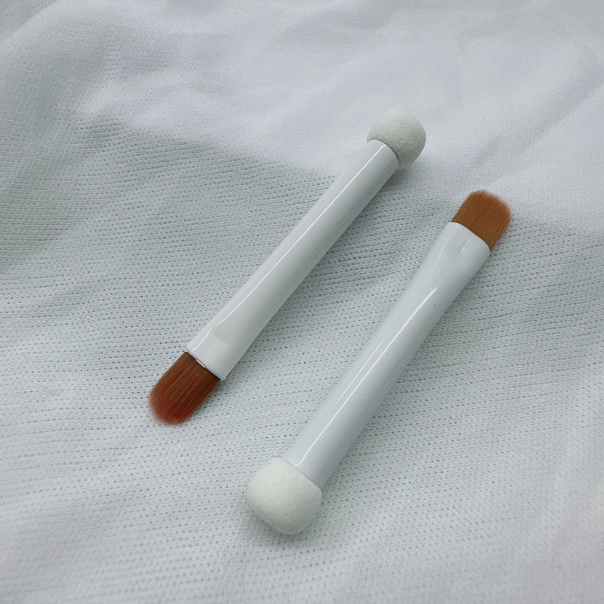 迷你双头小圆球海绵棒痘印泪沟遮瑕刷 眉刷扁头粉底刷粉饼散粉刷