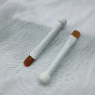 迷你双头小圆球海绵棒痘印泪沟遮瑕刷 眉刷扁头粉底刷粉饼散粉刷