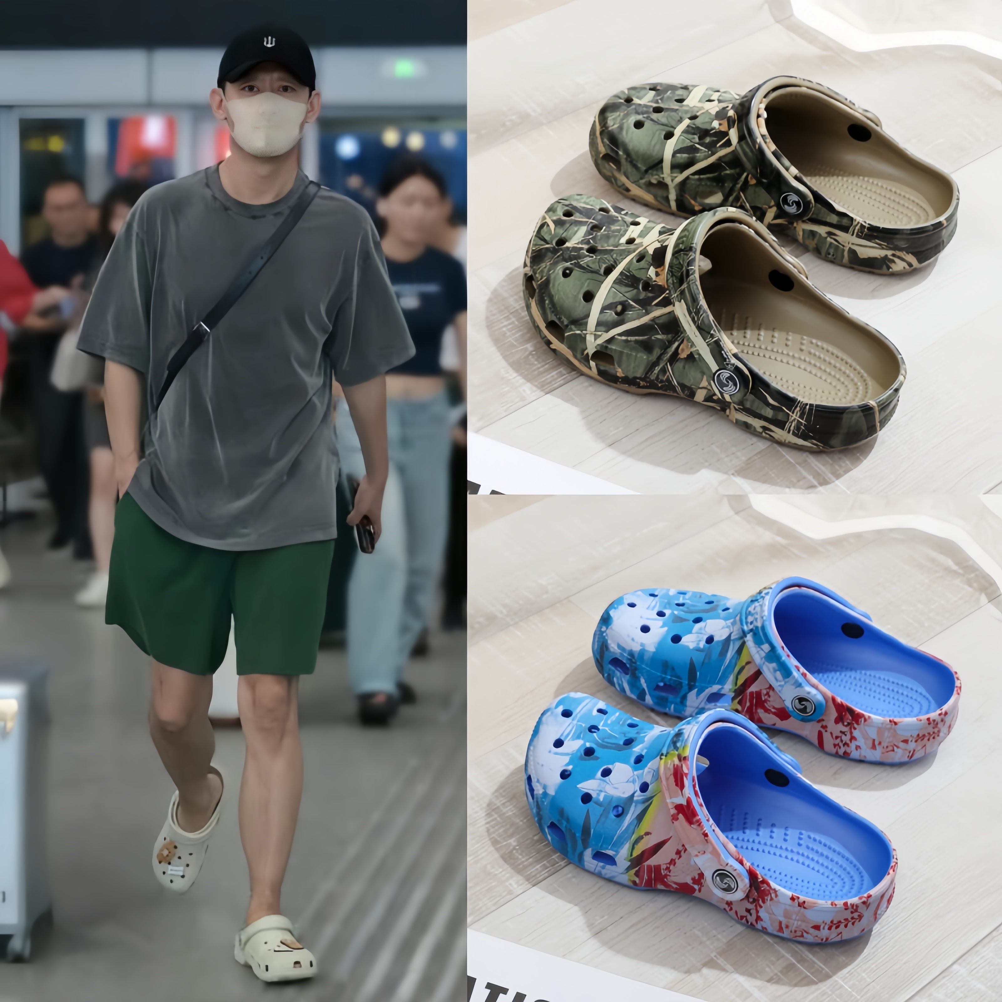 明星同款平底防滑防臭洞洞鞋情侣