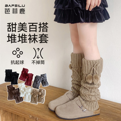 堆堆袜女童2025新款冬配鲨鱼裤打底裤炸街洋气白色小腿袜儿童袜套