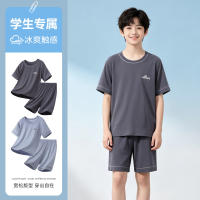 Teenage pajamas for boys, junior high school students, summer thin modal boys, short sleeves and shorts, big kids' home wear thumbnail 5