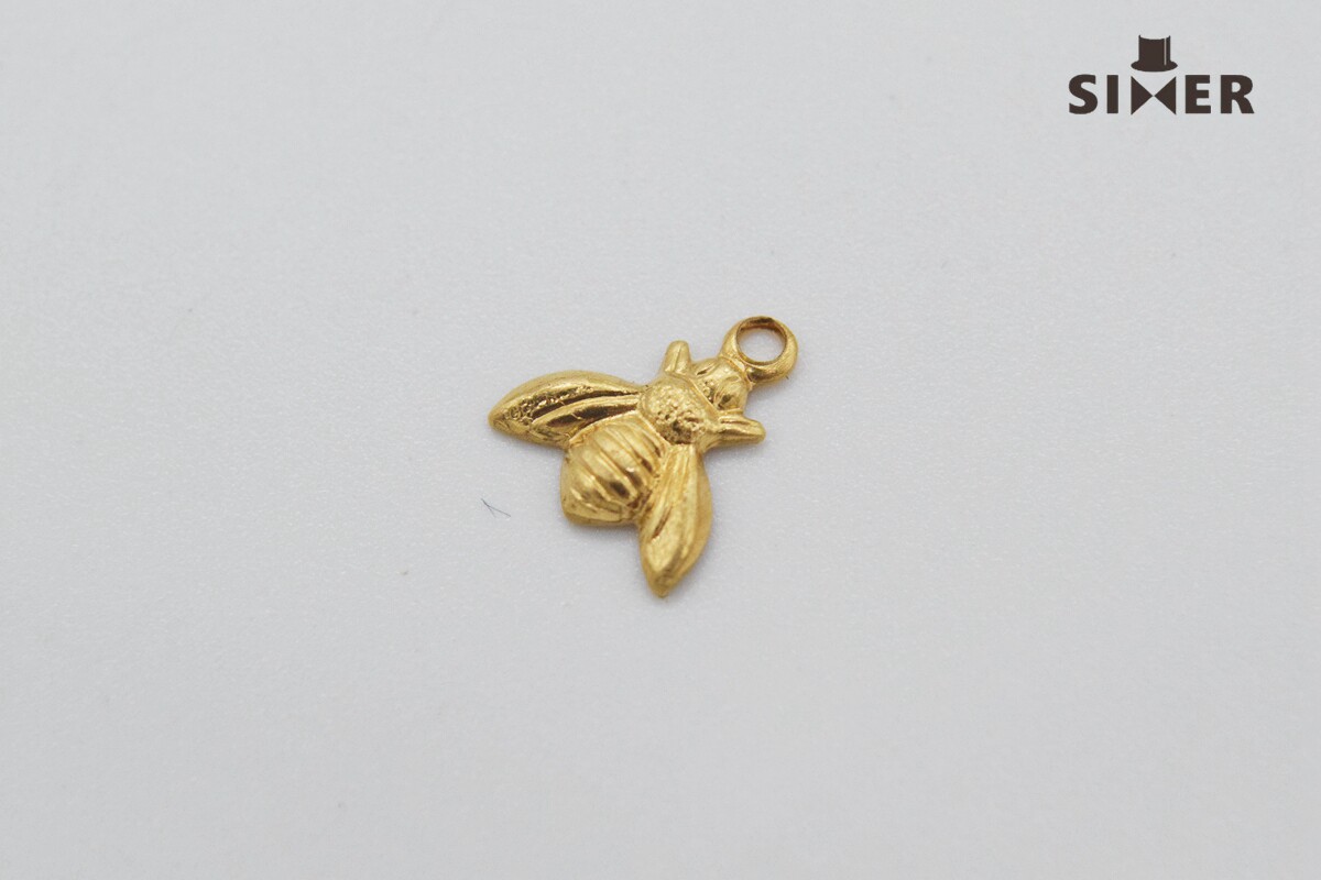 美国进口手作饰品材料迷你蜜蜂吊坠项链手链收尾物件1.2cm[小飞虫