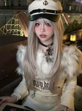 日系复古PU皮朋克海军风水帽