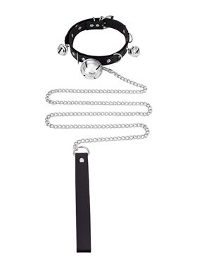 铃铛项圈女颈带链子黑色颈圈choker锁骨链皮质颈环项链脖圈颈链