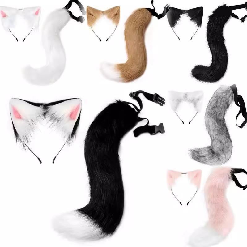 尾巴cos玩具猫耳猫尾套装