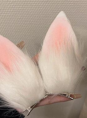 毛绒羽毛耳朵手工发箍