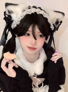 Lolita猫耳朵发箍发带女头饰洛丽塔可爱甜妹发夹漫展cos女仆兽耳