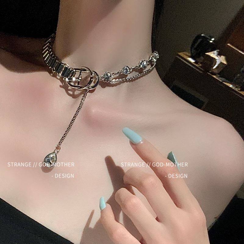 欧美锆石高级感项链女ins冷淡风