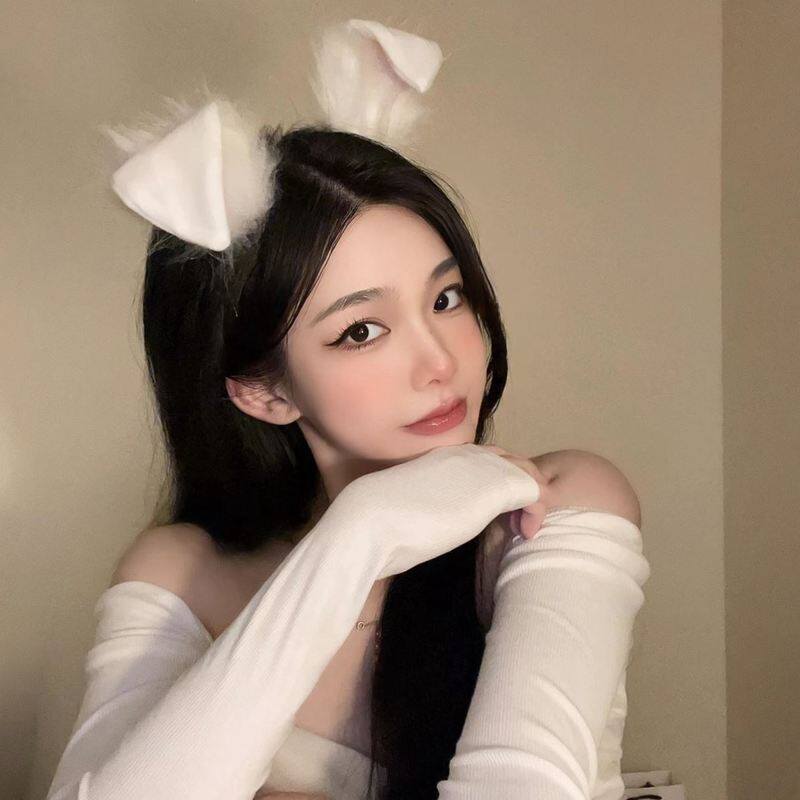 毛茸茸兔子耳朵发箍女发夹发卡