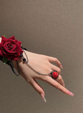 朋克风蕾丝手腕复古手链