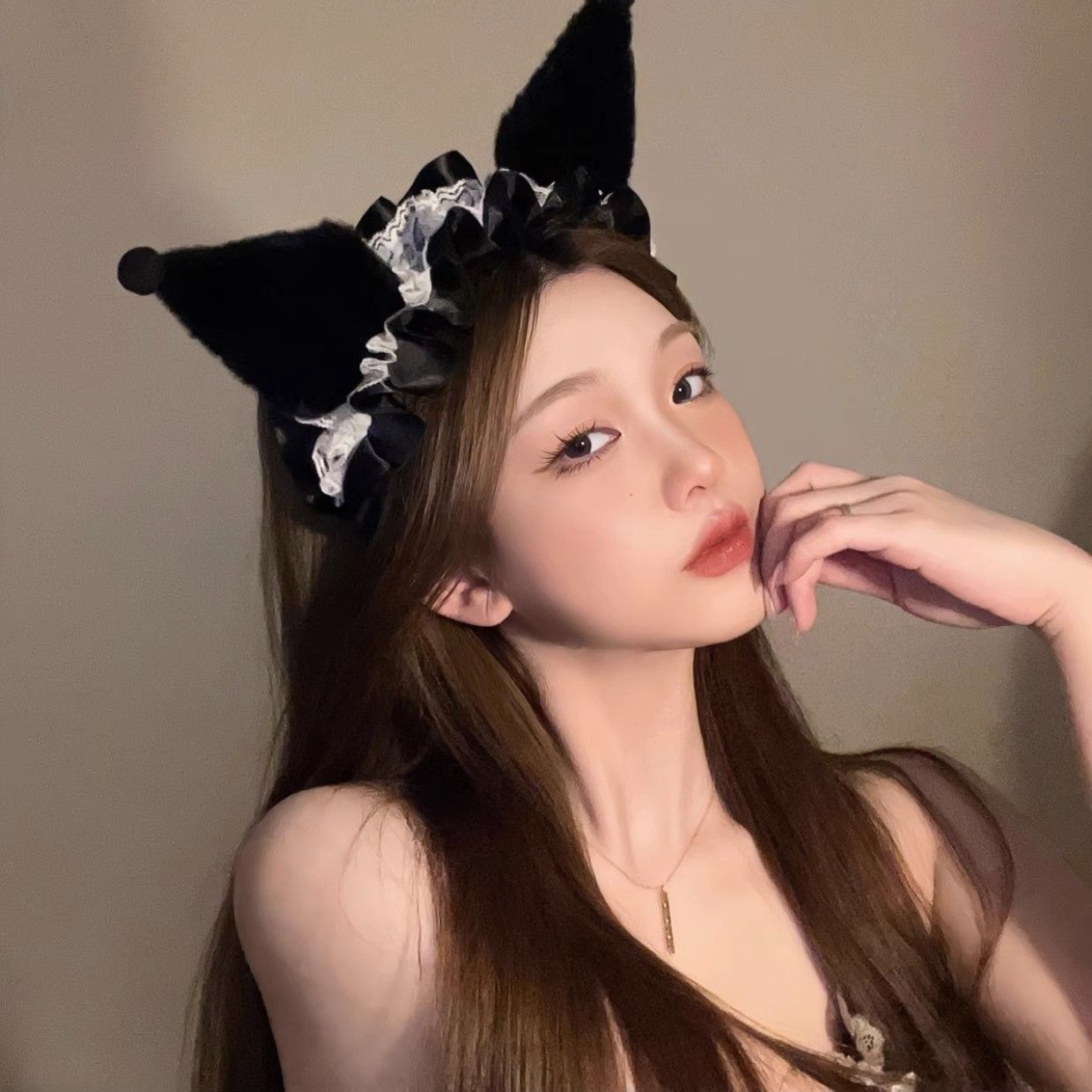 库洛米可爱卡通毛绒发箍