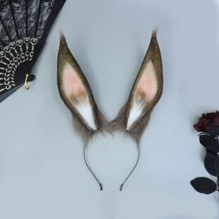 毛绒头饰发饰方舟干员兔耳朵发箍阿米娅暴行现货手作cosplay道具