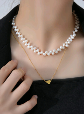 小众设计款天然珍珠麦穗项链