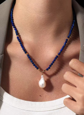 小众设计款天然水晶项链